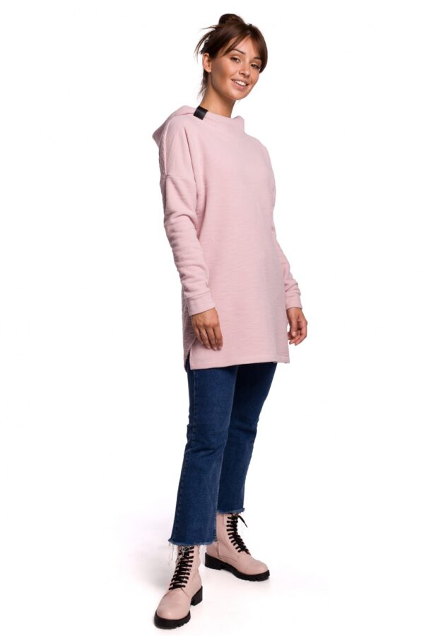 Bluza Damska Model B176 Powder Pink - BeWear - obrazek 3