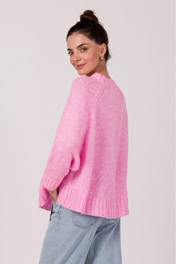 Sweter Damski Model BK105 Pink - BE Knit - obrazek 4