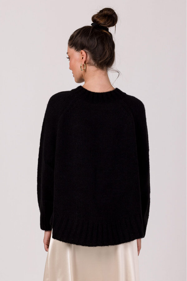 Sweter Damski Model BK105 Black - BE Knit - obrazek 4