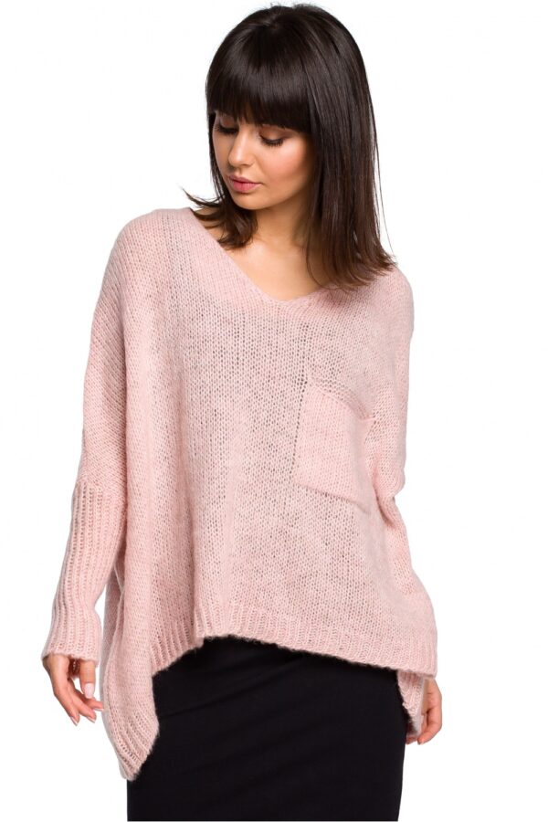 Sweter Damski Model BK018 Pink - BE Knit