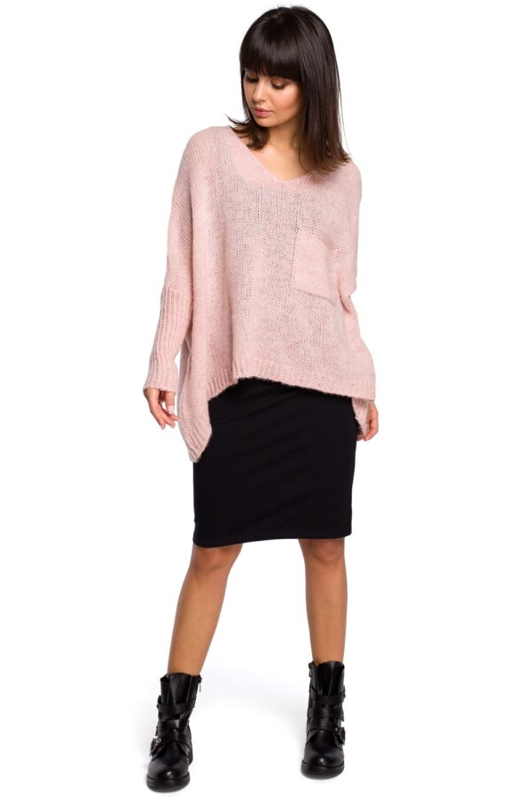 Sweter Damski Model BK018 Pink - BE Knit - obrazek 3