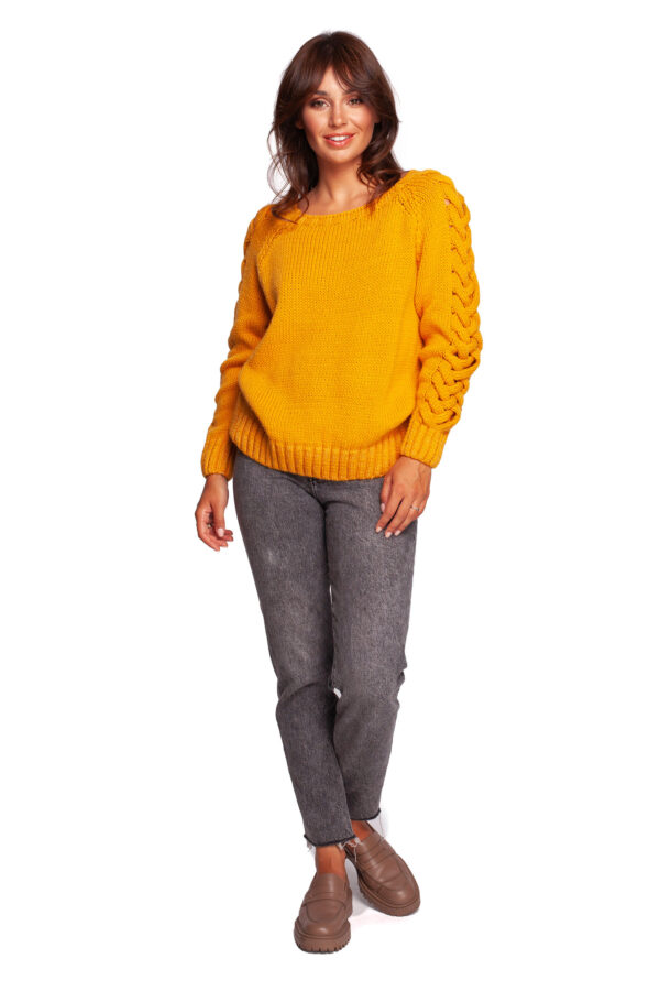 Sweter Damski Model BK090 Honey - BE Knit - obrazek 3