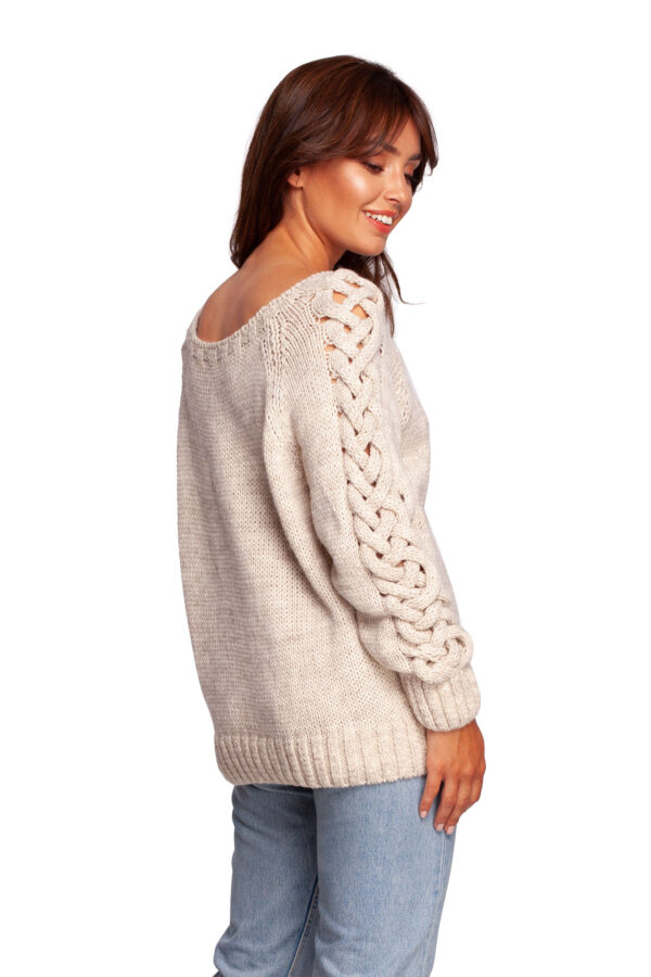 Sweter Damski Model BK090 Beige - BE Knit - obrazek 4