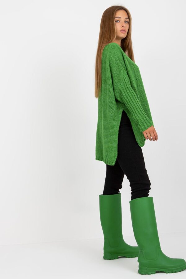 Sweter Damski Model TW-SW-BI-M559.08X Green - Och Bella - obrazek 3