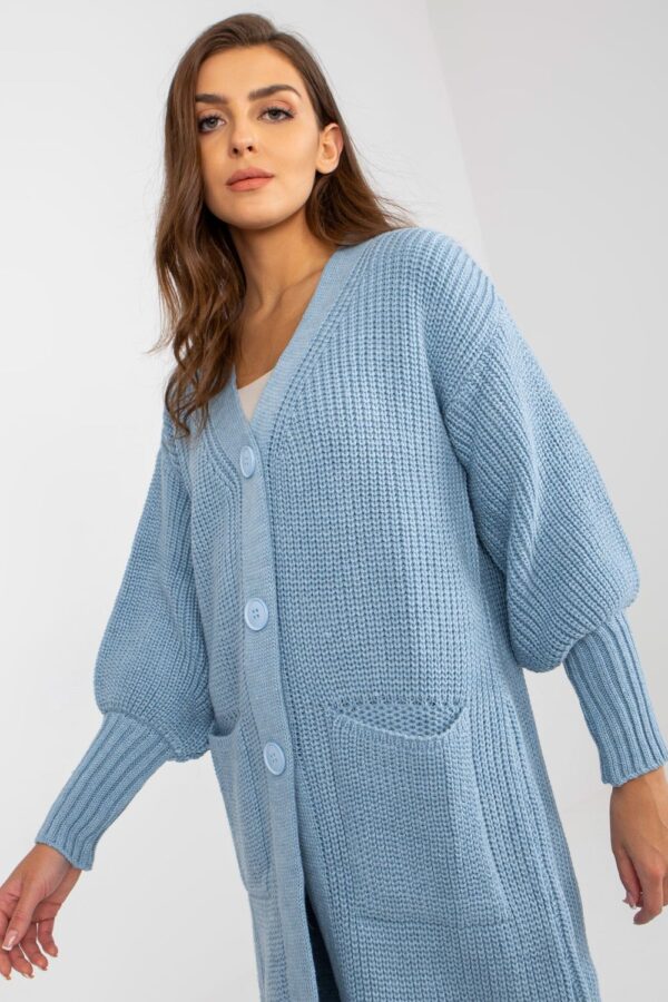 Sweter Kardigan Model TW-SW-BL-0100.38X Light Blue - Och Bella - obrazek 3