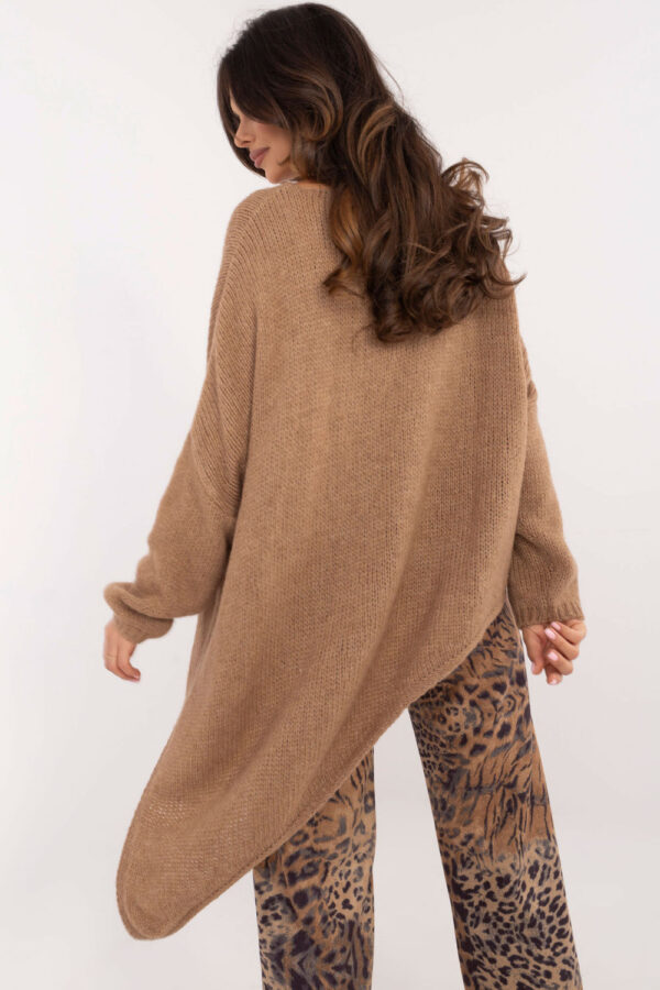 Sweter Damski Model TW-SW-BI-1925.85 Camel - Och Bella - obrazek 4