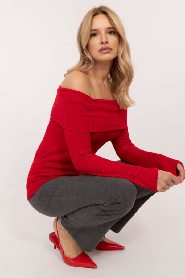 Sweter Damski Model DHJ-SW-A2449.33 Red - Italy Moda - obrazek 4