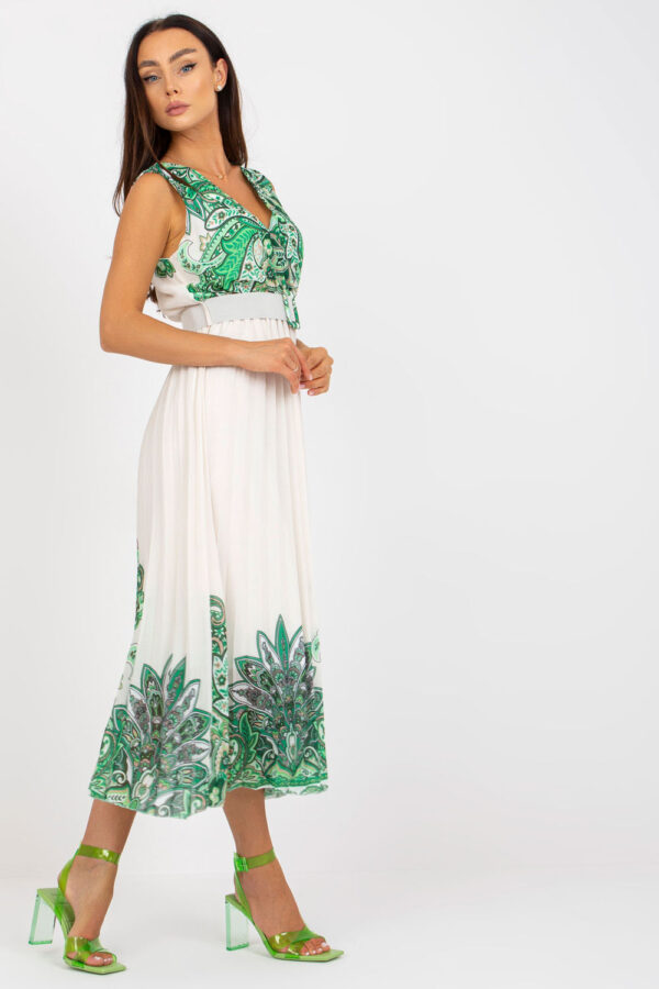 Sukienka Model DHJ-SK-13128.61 White/Green - Italy Moda - obrazek 3