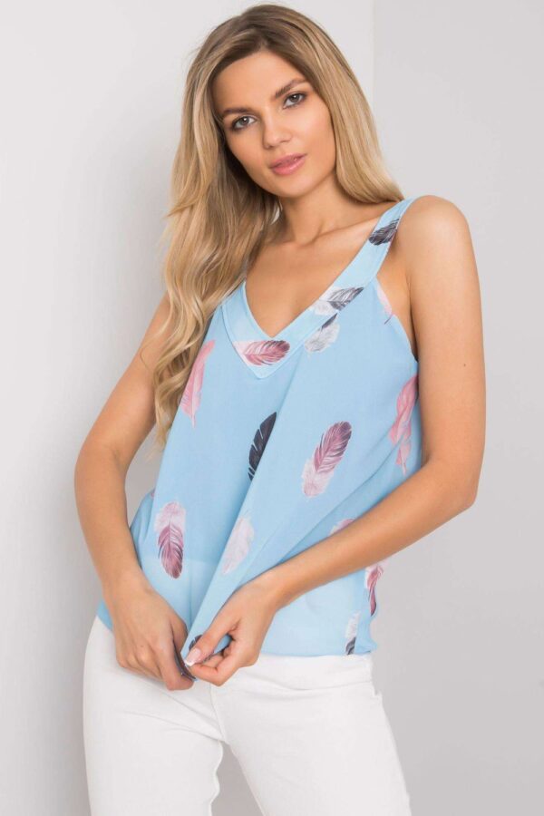 Koszulka Top Model DHJ-TP-13327.06P Light Blue - Italy Moda - obrazek 3