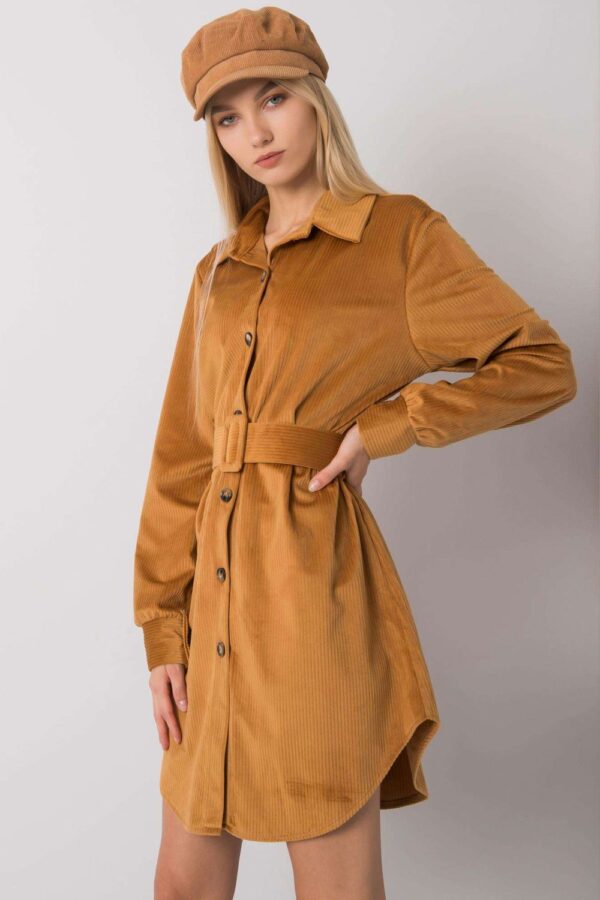 Sukienka Model DHJ-SK-10333.12P Camel - Italy Moda - obrazek 3