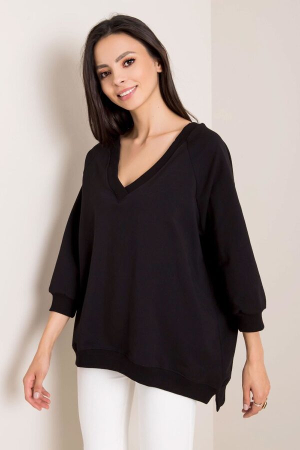 Bluza Damska Model RV-BL-5676.09 Black - Rue Paris - obrazek 3