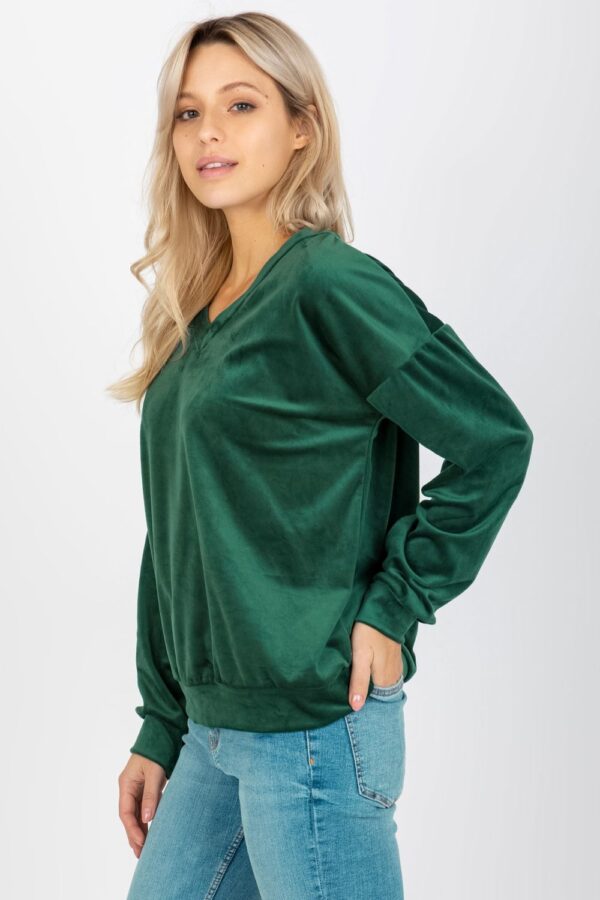 Bluza Damska Model RP-BZ-8188.06X Dark Green - Rue Paris - obrazek 4