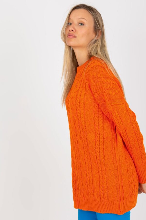 Sweter Damski Model LC-SW-8010.22P Orange - Rue Paris - obrazek 4