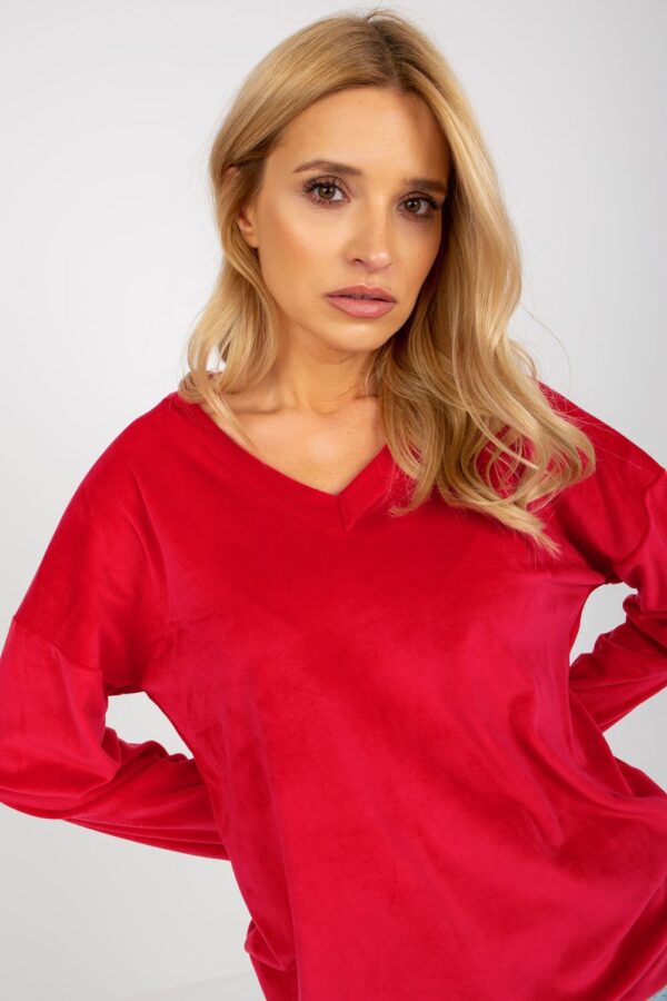 Bluza Damska Model RP-BZ-8188.31X Red - Rue Paris - obrazek 3