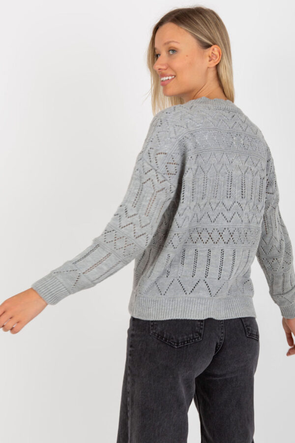 Sweter Damski Model LC-SW-8022.04P Grey - Rue Paris - obrazek 4