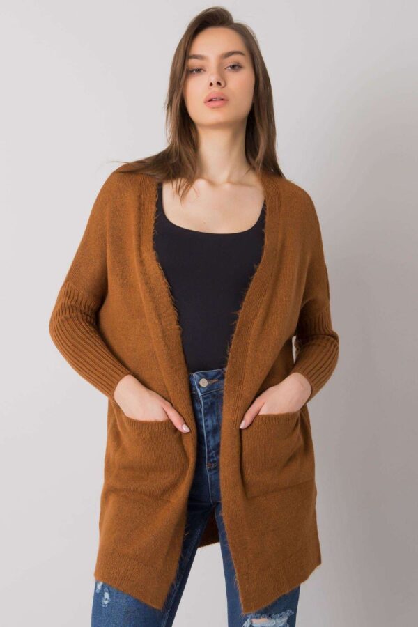 Sweter Kardigan Model ASM-SW-7560.96P Light Brown - Rue Paris - obrazek 3