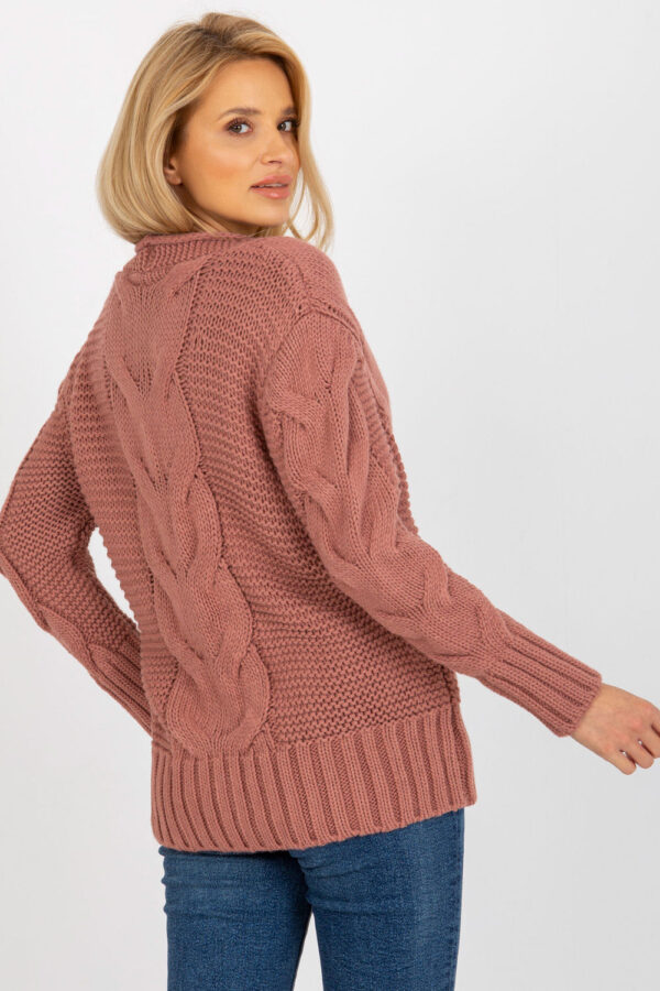 Sweter Damski Model LC-SW-A1.28X Dark Pink - Rue Paris - obrazek 4