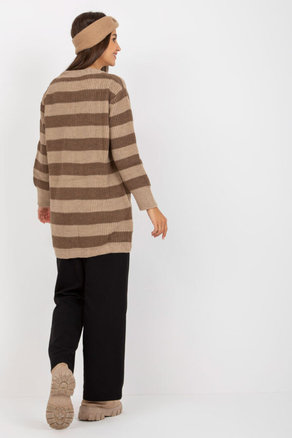 Sweter Damski Model LC-SW-8030.29P Dark Beige - Rue Paris - obrazek 3