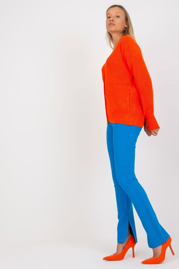 Sweter Kardigan Model LC-SW-0321.06X Orange - Rue Paris - obrazek 3