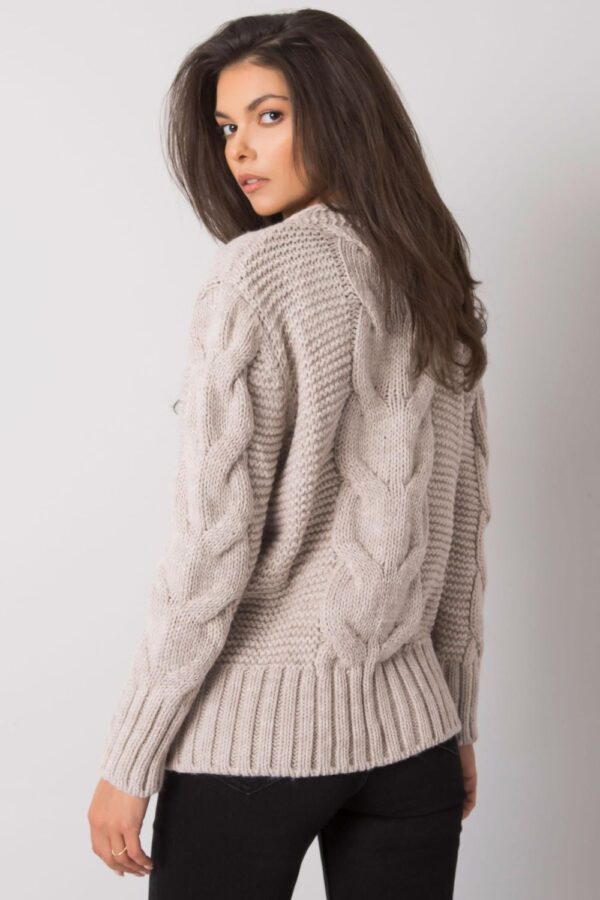 Sweter Damski Model LC-SW-A1.28X Beige - Rue Paris - obrazek 4