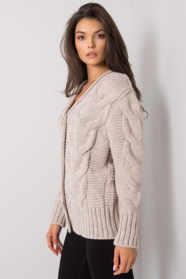 Sweter Damski Model LC-SW-A1.28X Beige - Rue Paris - obrazek 5