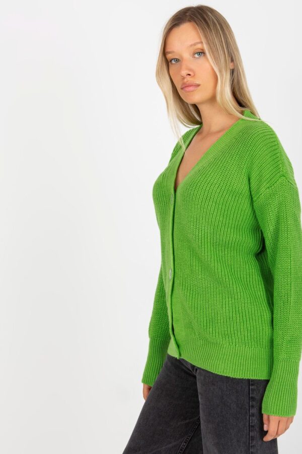 Sweter Kardigan Model LC-SW-0321.06X Light Green - Rue Paris - obrazek 4