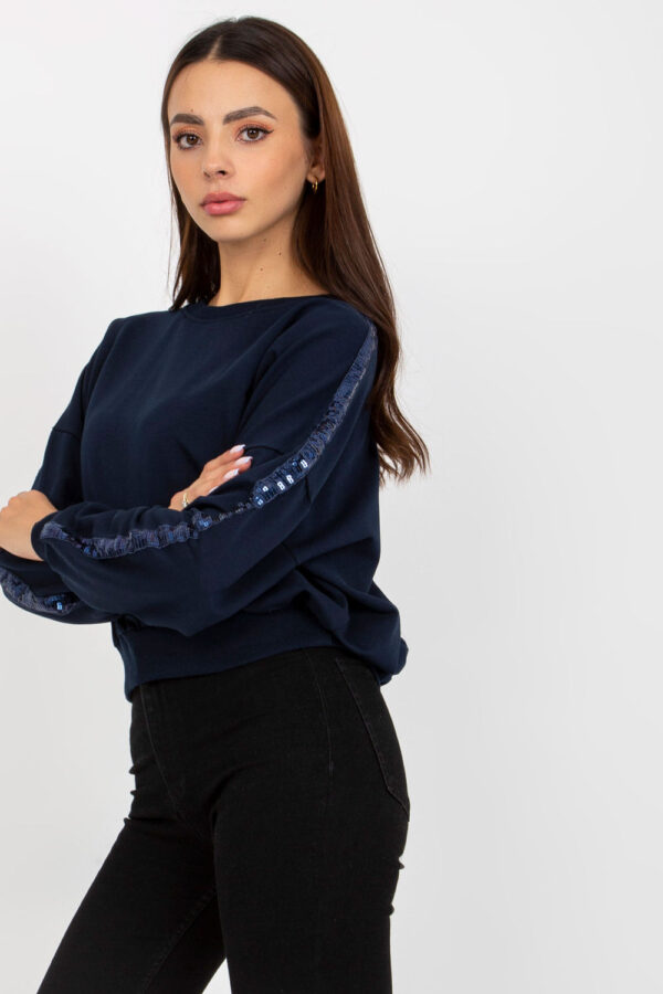 Bluza Damska Model RV-BL-8067.88 Navy - Rue Paris - obrazek 3