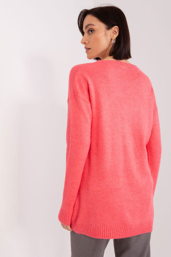 Sweter Damski Model TO-SW-1810.84P Coral - Rue Paris - obrazek 4