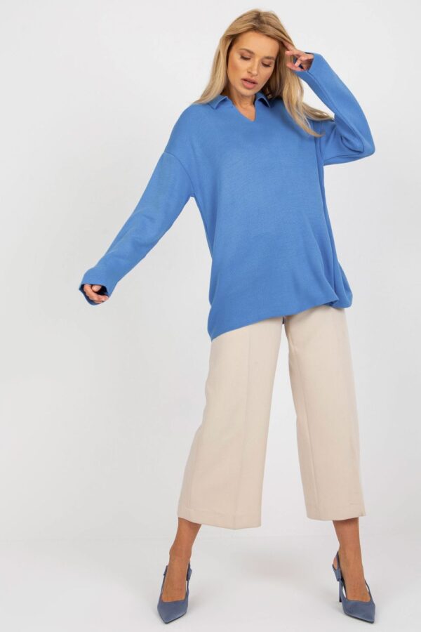 Sweter Damski Model LC-SW-2261.00P Blue - Rue Paris