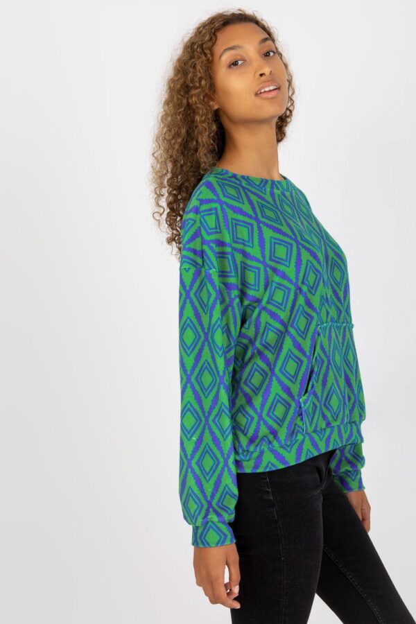 Bluza Damska Model RV-BL-8188.50 Green - Rue Paris - obrazek 3