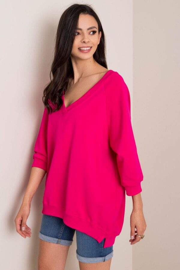 Bluza Model RV-BL-5676.09 Fuksja - Rue Paris - obrazek 3