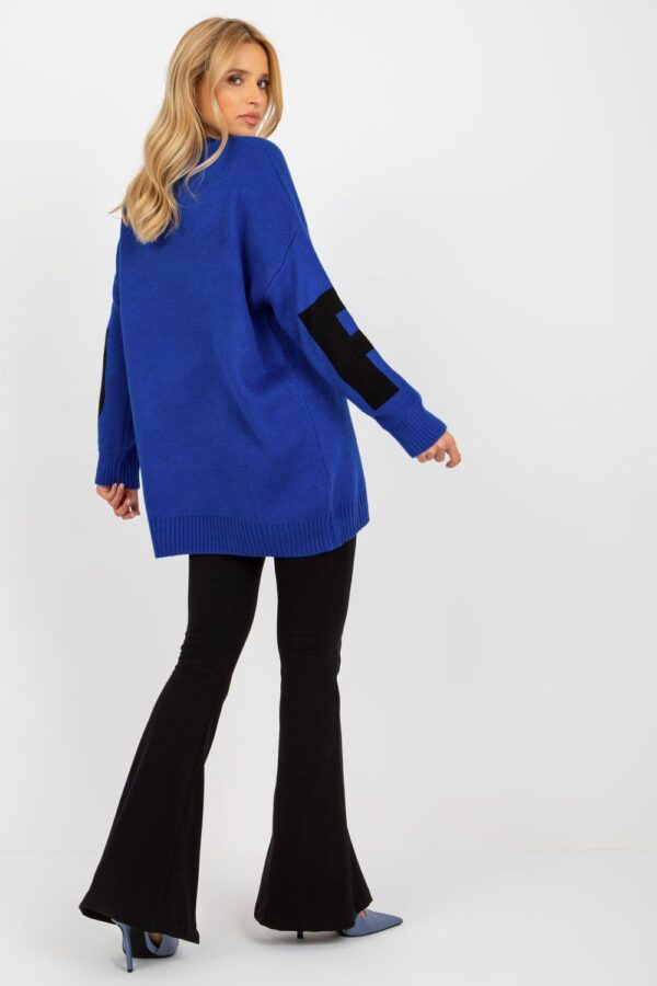 Sweter Damski Model LC-SW-8050.95P Cobalt - Rue Paris - obrazek 4