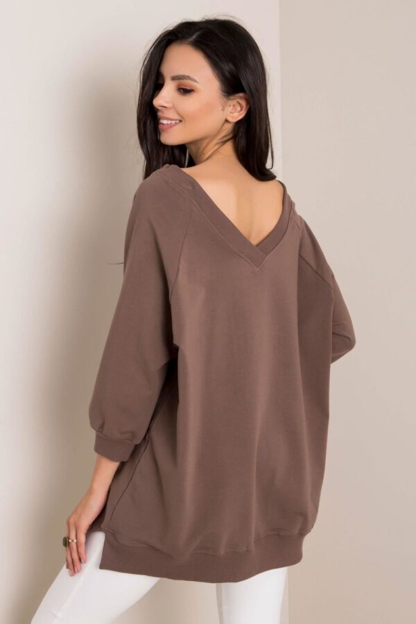 Bluza Damska Model RV-BL-5676.09 Brown - Rue Paris - obrazek 3