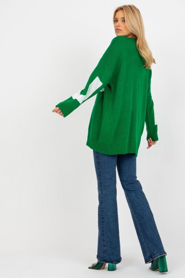 Sweter Damski Model LC-SW-8050.95P Green - Rue Paris - obrazek 4