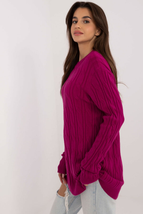 Sweter Damski Model AT-SW-2343.88 Dark Violet - AT - obrazek 3