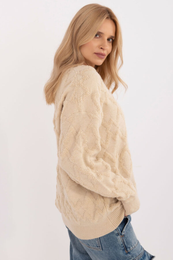 Sweter Damski Model AT-SW-2361.61 Light Beige - AT - obrazek 3