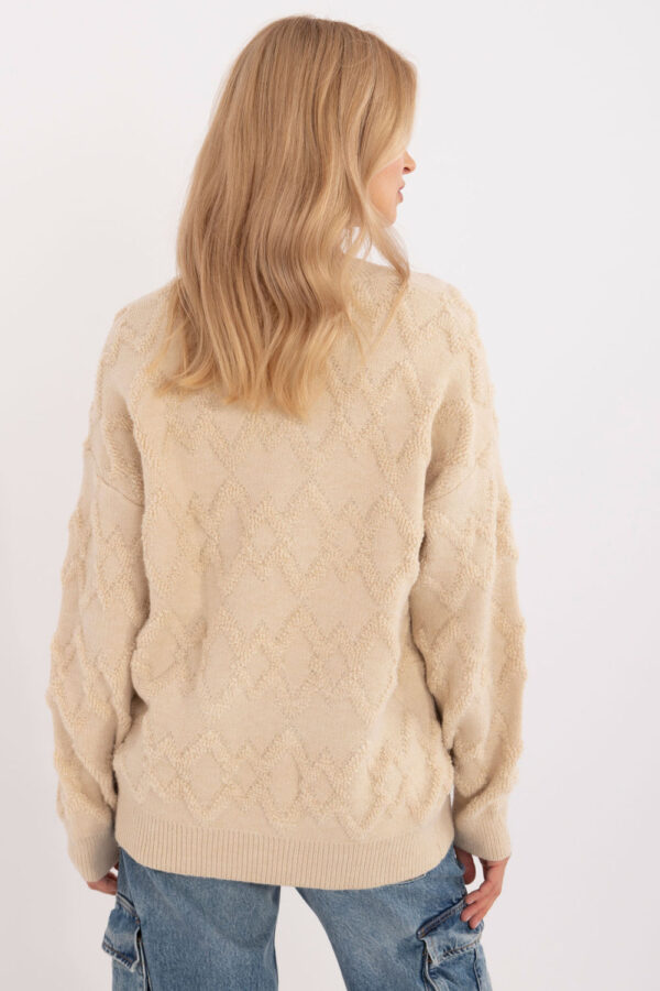 Sweter Damski Model AT-SW-2361.61 Light Beige - AT - obrazek 4