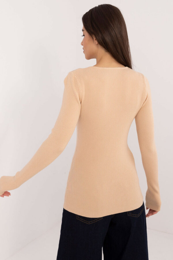 Sweter Damski Model AT-SW-2332-2.62 Beige - AT - obrazek 4