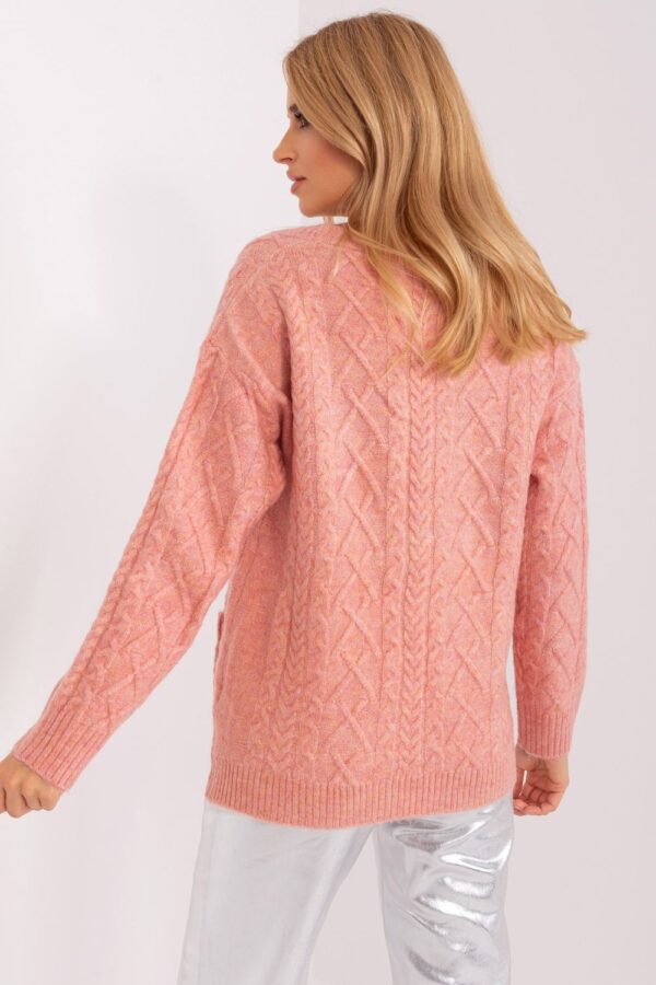 Sweter Damski Model AT-SW-2358.31 Light Pink - AT - obrazek 4