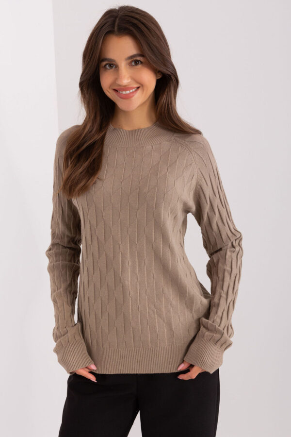 Sweter Damski Model AT-SW-2326.37X Dark Beige - AT