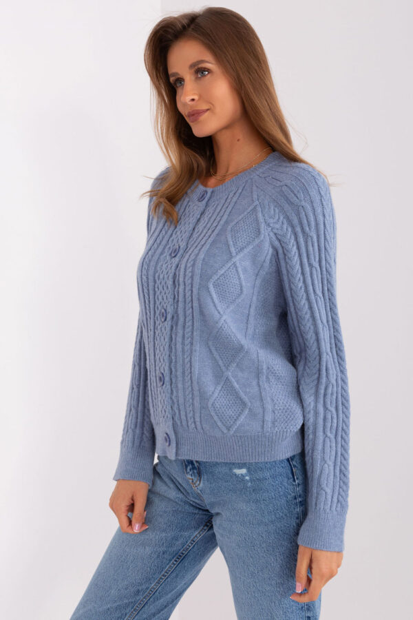 Sweter Damski Model AT-SW-2346-2.99P Dirty Blue - AT - obrazek 3