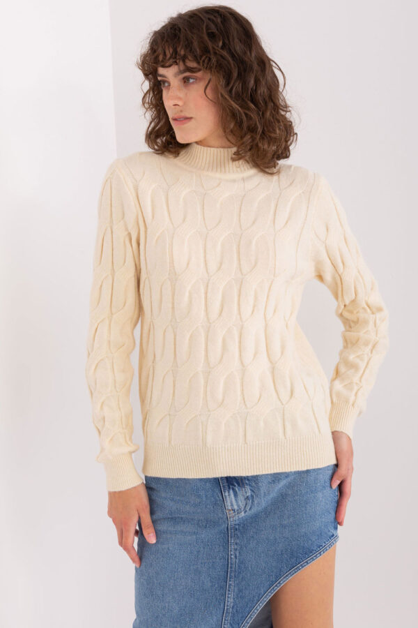 Sweter Damski Model AT-SW-2235.00P Light Beige - AT - obrazek 4