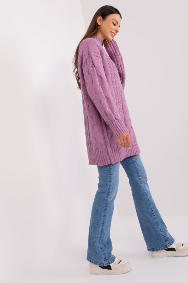 Sweter Damski Model AT-SW-2367-1.35P Violet - AT - obrazek 3