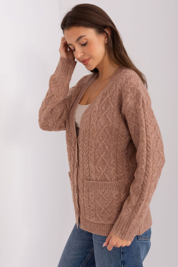 Sweter Damski Model AT-SW-2358.31 Light Brown - AT - obrazek 3