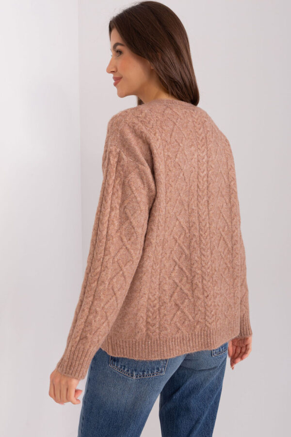 Sweter Damski Model AT-SW-2358.31 Light Brown - AT - obrazek 4