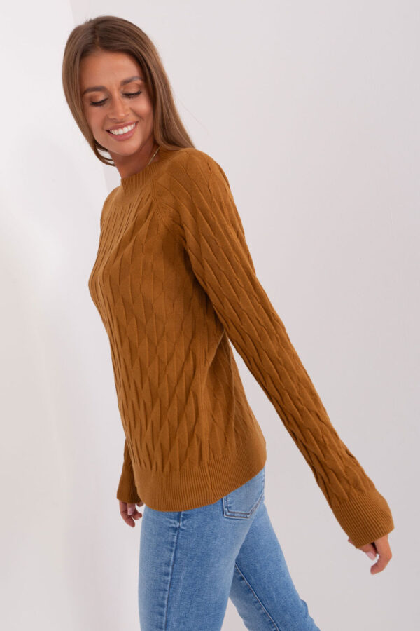 Sweter Damski Model AT-SW-2326.37X Light Brown - AT - obrazek 3