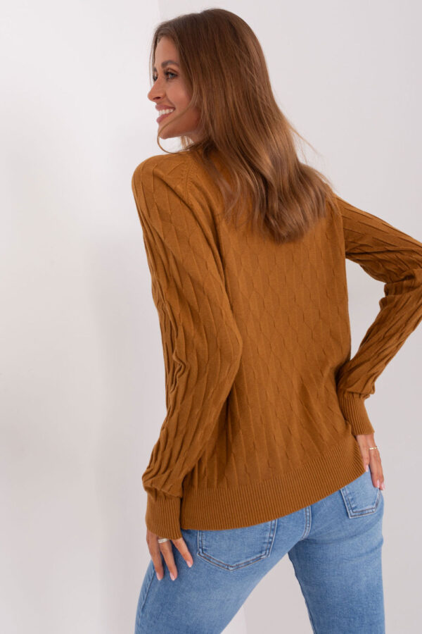 Sweter Damski Model AT-SW-2326.37X Light Brown - AT - obrazek 4