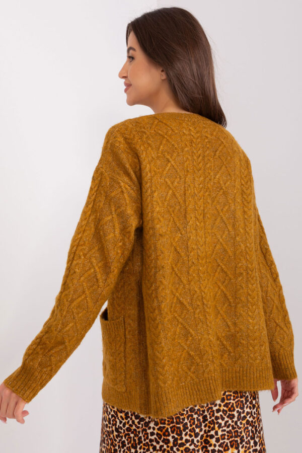 Sweter Damski Model AT-SW-2358.31 Dark Yellow - AT - obrazek 4