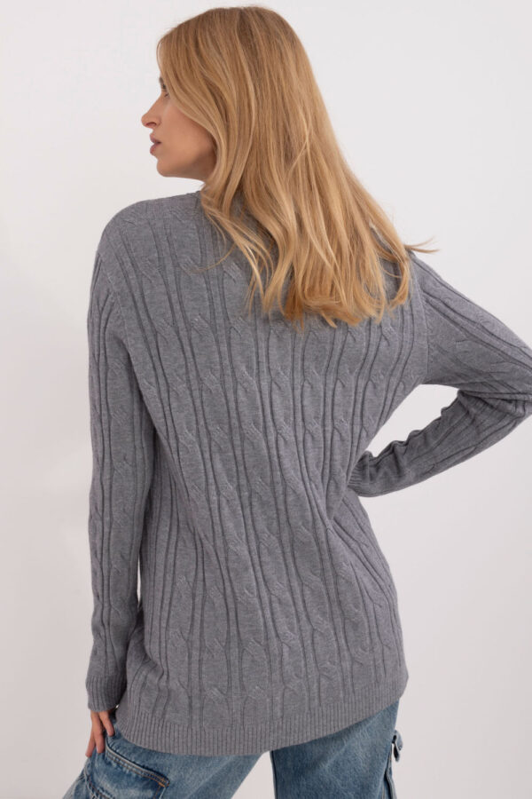 Sweter Damski Model AT-SW-2343.88 Dark Grey - AT - obrazek 4