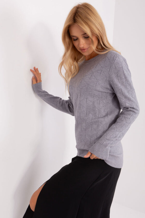 Sweter Damski Model AT-SW-232901.25X Grey - AT - obrazek 3